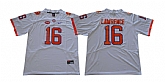 Clemson Tigers 16 Trevor Lawrence White College Football Jersey,baseball caps,new era cap wholesale,wholesale hats